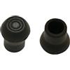 - 2 puntali per bastoni a pera in gomma 18 mm nero