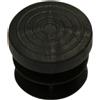 - 4 puntali alettati tondi 18 mm in pvc nero