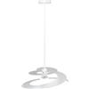 Lampadario a sospensione Spirale E27 42 W bianca in metallo 50 x H 130 cm