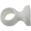 - Supporto bastone tenda monoblocco chiuso bianco Ø 28 mm