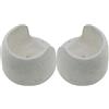 Supporto bastone tenda Rosetta Ø 2,8 x L 4 cm shabby bianco 2 pz