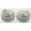 Supporto bastone tenda Rosetta Ø 3,5 x L 7 cm laccato bianco 2 pz