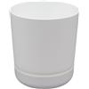 Vaso per piante Santina in palstica con sottovaso ø 17 cm bianco