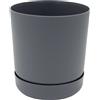 Vaso per piante Santina in palstica con sottovaso ø 15 cm antracite