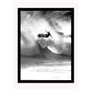 Stampa con cornice verticale 30x40 cm surf bianco e nero
