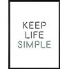 - Stampa incorniciata immagine "Keep life simple" 20 x 25 cm