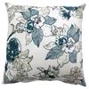 Fodera per cuscino fantasia floreale blu/verde 50x50 cm