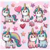 Adesivo decorativo per parete 3D Lovely Unicorn 31x31 cm