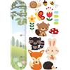 Sticker adesivo Metro della crescita funny animals 47x67 cm