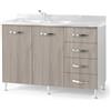 Base sottolavello cucina con cassettiera L 120 olmo destro