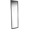 Specchiera box da parete con cornice in legno finitura nera 30x120 cm