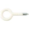 Occhiello a vite chiuso in acciaio plastificato bianco 4,4x50 mm 4 pz