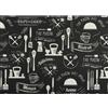 Tappeto cucina Surf Full lavagna nero 55 x 90 cm