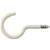 Occhiello a vite aperto in acciaio plastificato bianco 3,3x50 mm 3 pz