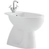 Bidet a terra in ceramica Geberit Colibri monoforo bianco