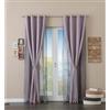 Tenda arredo Doppio Velo L 140 x H 280 cm malva