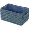 Cestino da bagno Lilou in cartone blu