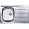 Lavello da incasso 1 vasca sx 79 cm inox