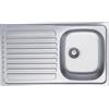 Lavello da incasso 1 vasca dx 86 cm inox