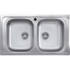 Lavello da incasso 2 vasche 86 cm inox