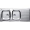 Lavello da incasso 2 vasche sx 116 cm inox