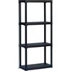 Scaffale in plastica Tempo 4 ripiani 133x60x30 cm 20 kg/ripiano