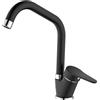 Rubinetto cucina monocomando canna alta Allen nero opaco