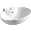 Lavabo d`appoggio in ceramica bianca l 60,5 x p 45,5 x h 18 cm