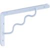 Reggimensola in acciaio ondulato bianco 240 x 170 x 30 mm