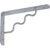 Reggimensola in acciaio ondulato grigio 240 x 170 x 30 mm