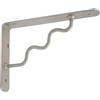 Reggimensola in acciaio ondulato grigio nichel 240 x 170 x 30 mm