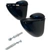 Supporto per mensole in vetro in zama e plastica nero 70 x 70 x 30 mm