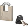 Lucchetto a cilindro arco acciaio nikel protetto 60 mm 4 chiavi
