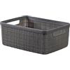 Keter Contenitore in plastica riciclata Keter Curver Jute S 26,5x20x10,5 cm grigio