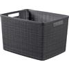 Keter Contenitore in plastica riciclata Keter Curver Jute L 36x28x23 cm grigio