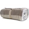 Copritutto rigato colore tortora 170x250 cm