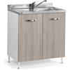 Base cucina sottolavello 2 ante 80 cm olmo