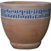 Vaso terracotta con mosaico blu 24x24x21 cm