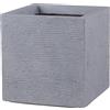- Vaso quadro Concrete grigio 32 cm