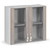 Pensile cucina 2 ante vetro 80 cm olmo