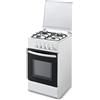 Cucina a gas con forno Volkan 4 bruciatori 50x50 cm larice