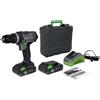 Trapano avvitatore a batteria LUX 2x20 V 2 Ah