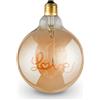 Lampadina LED E27 decorativa Globo Love Ambrato 160 lm