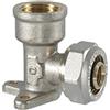 - Raccordo gomito con staffa per multistrato a stringere 1/2" x 20mm