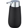 Dispenser sapone Wenko Badi in ceramica 320 ml nero