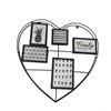 - Cornice Multi-foto Cuore - 5 posti