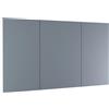 Specchio contenitore con tre ante bagno 115x68 cm grigio silver Clivia