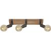 Faretto 3 luci Wood basic legno naturale 3xE27
