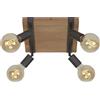 Faretto 4 luci Wood basic legno naturale 4xE27