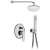 Kit doccia incasso tondo cromo con soffione Ø 20 cm